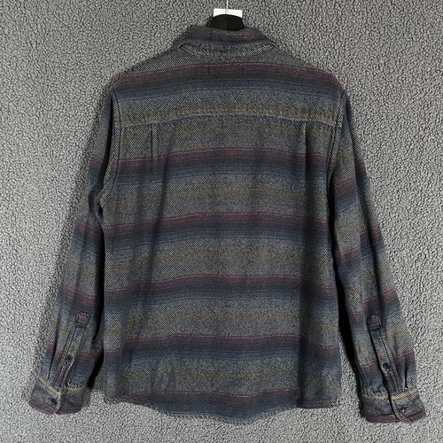 Outerknown Blanket Shirt Heavy Flannel Organic Cotton - Men's Size M - Gray Blue - Picture 3 of 8