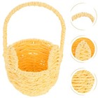  Hand-Woven Bunny Ear Basket Paper Rope Rabbit Ear Handled For Storage And