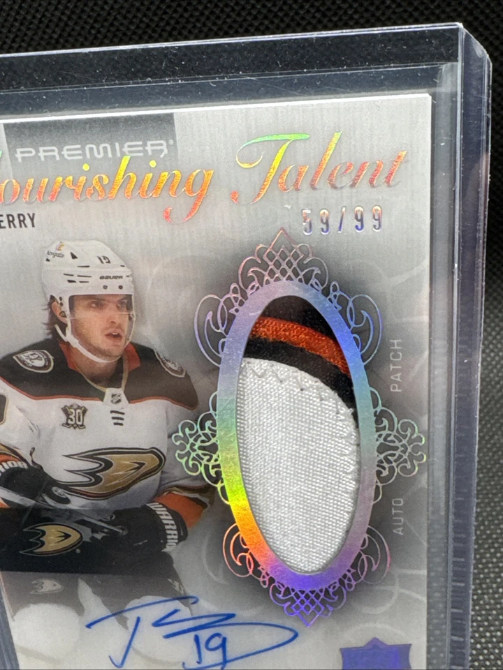 2023-24 UD Premier Hockey - Troy Terry 59/99 - Flourishing Talent Anaheim Ducks - Image 3 of 4