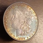 1888 Morgan 90% Silver Dollar  Rainbow Toned