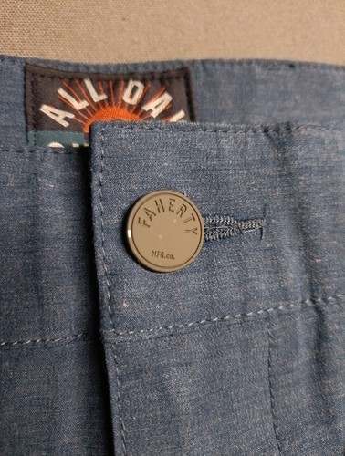 Faherty All Day Shorts Men's Size 40x9 Blue Preppy Summer Casual Drawstring EUC - Picture 2 of 11
