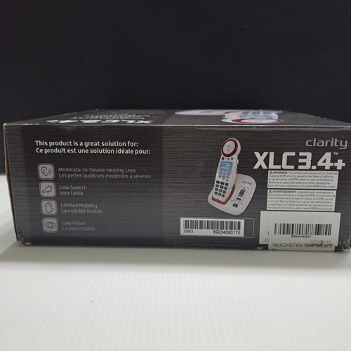 Clarity Professional (XLC3.4+) Plus - Loud Cordless Hearing White Phone - Zdjęcie 4 z 8