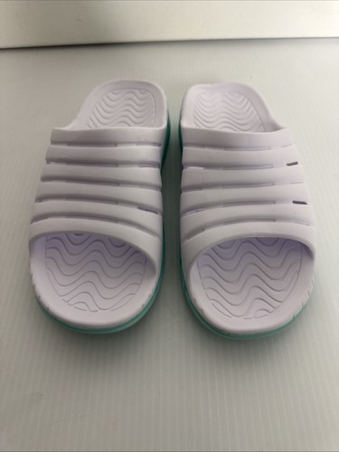 Avia Hightail Slides White & Green Size 9 Athletic Recovery Sandals NWOT - Picture 4 of 10