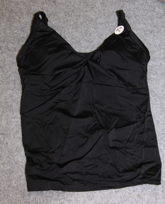 TANKINI OBERTEIL TOP GRÖSSE S (36-38) SCHWARZ UNI MIT PADS VON INFINITY