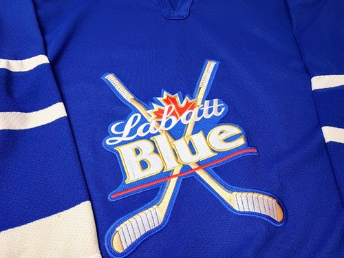 Maglia Hockey Uomo CCM Labatt Blu. Rete laterale. Taglia XL. Blu/Bianco. Nuovo senza etichette. - Foto 2 di 6
