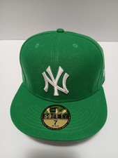 New York Yankees New Era 59Fifty Wool Adult Fitted Hat Cap Size 7 Green Mens