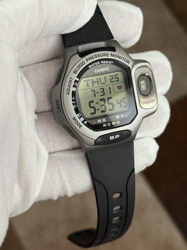 Rare Vintage Casio BP-1B Blood Pressure Monitor Men’s Digital Sports Watch JDM - Picture 3 of 6
