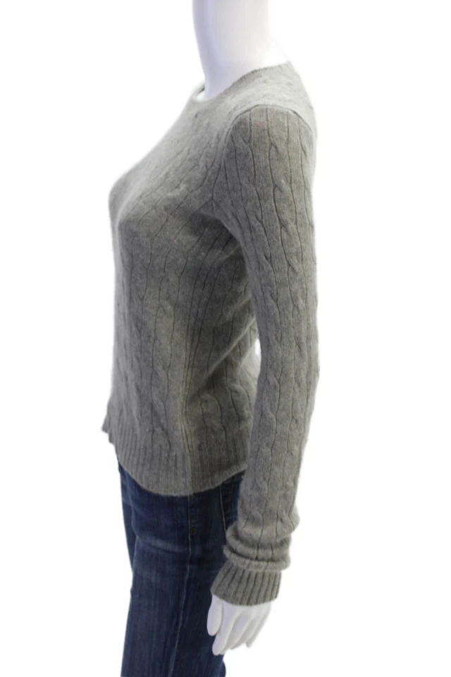 Ralph Lauren женщин кашемир длинным рукавом круглый вырез Slim Fit свитер серый размер M - Изображение 2 из 4