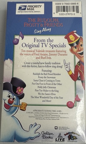 VINTAGE The Rudolph Frosty & Friends Sing Along VHS Tape Movie 1996 - Picture 2 of 2