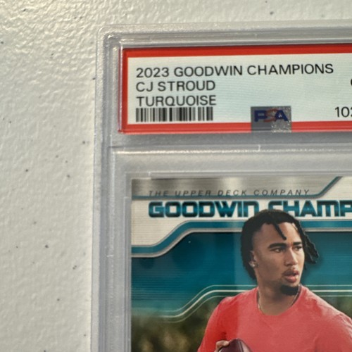 2023 Goodwin Champions Turquoise CJ Stroud PSA 10 #66 Rookie RC Card POP 2 - Picture 6 of 12
