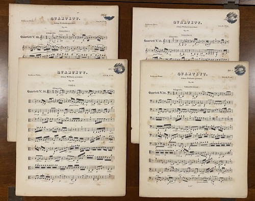 5 Beethoven Quartets ENGRAVED c. 1860s Breitkopf Leipzig ALL PARTS - Picture 6 of 6