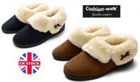 Ladies Slippers Womens Cosy Night Shoes Cushioned Bow Comfort Fur Lined Soft NEW