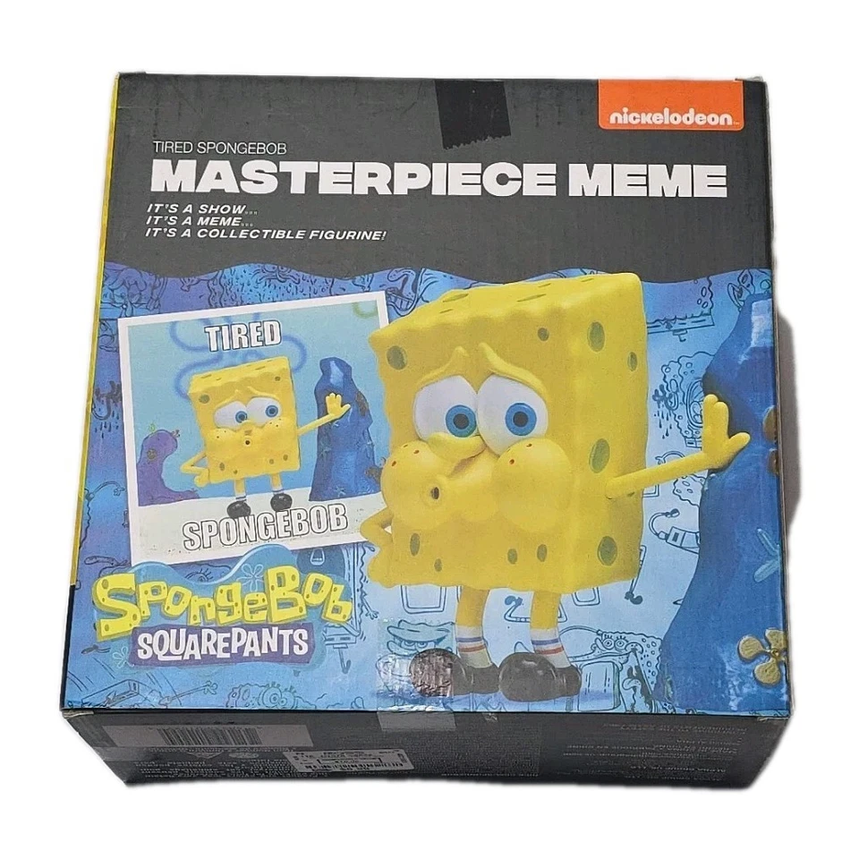 Bob Esponja Pantalones Cuadrados - Meme Obra Maestra - Figura de Bob Esponja Cansado - ¡Nuevo! Foto 3 de 4