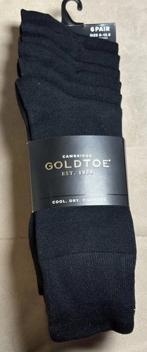 GOLDTOE Cambridge ~ 6 pares de calcetines para hombre ~ talla 6-12,5 ~ AQUAFX ~ NUEVO - Imagen 2 de 5