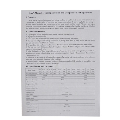 Universal Spring Tensile Compression Testing Machine with Printing 500N 110-220V - Picture 16 of 17