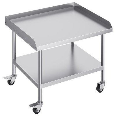 Uimoso 30''x36'' Stainless Steel Prep Table with Wheels for Commercial Use