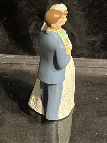 Cake topper matrimonio sposo capelli castani occhi azzurri - Foto 7 di 11