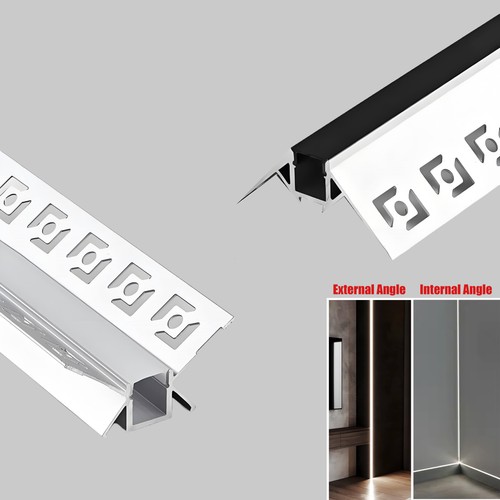 Wall Corner LED Aluminum Profile Strip Light Channel Plaster Embedded fr Ceiling - Picture 2 of 20