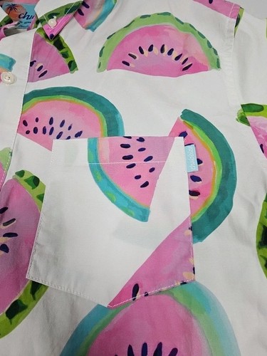 Chubbies "The Weekend Has Arrived Watermelon Polo Short Sleeve Men's XXL NWOT - Picture 4 of 8