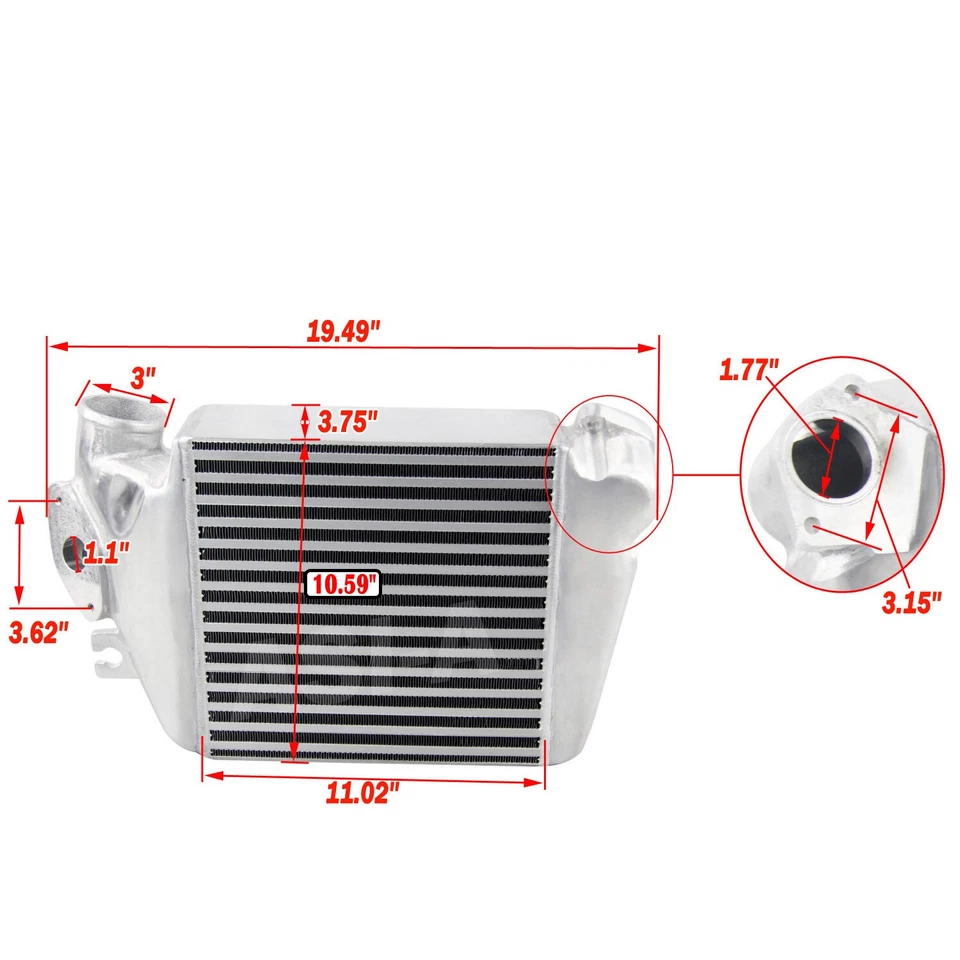 Top Mount Intercooler fit 2005-2009 Subaru Legacy GT Outback XT / 2008-2015 WRX Foto 3 de 4