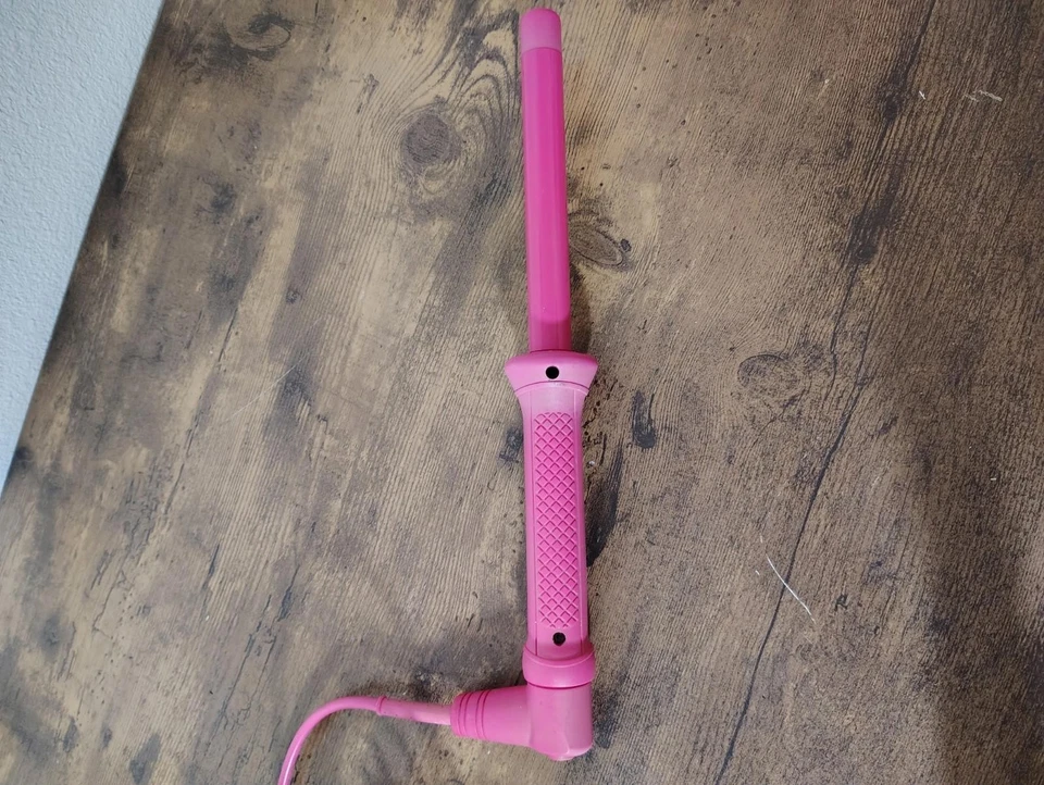 Nume Pink Curling Wand Tourmaline Curler Hair Styling Iron HB025u Salon 1.25” - Image 4 of 4