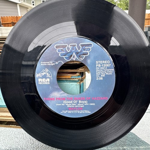 Waylon Jennings Theme From Dukes Of Hazzard, Good Ol' Boys 45 PB-12067 - Picture 3 of 4