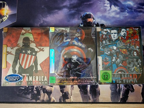 Captain America 1-3 4K Blu-ray Mondo Steelbooks alle NEU/sealed