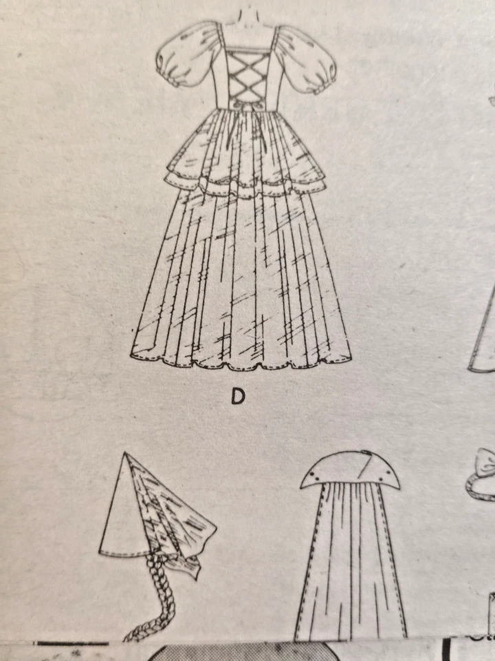 McCall's 2856 Dress Disney Princess Costume Sewing Pattern Girls 4 5 6 UC Gown - Image 4 of 4