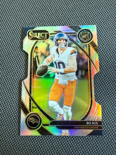 2024 Panini Select - Club Level Bo Nix #221 Silver Prizm Die-Cut (RC)