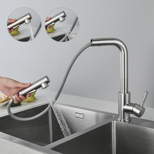 Ausziehbar Küchenarmatu mit Brause Wasserhahn Spültischarmatur Mischbatterie - Bild 14 von 67