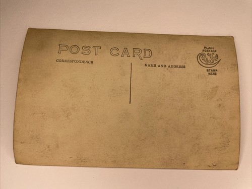 Antik Echt Foto Postkarte Bild Kind Baby Veranda Korb Stuhl Vintage P3 - Bild 2 von 2