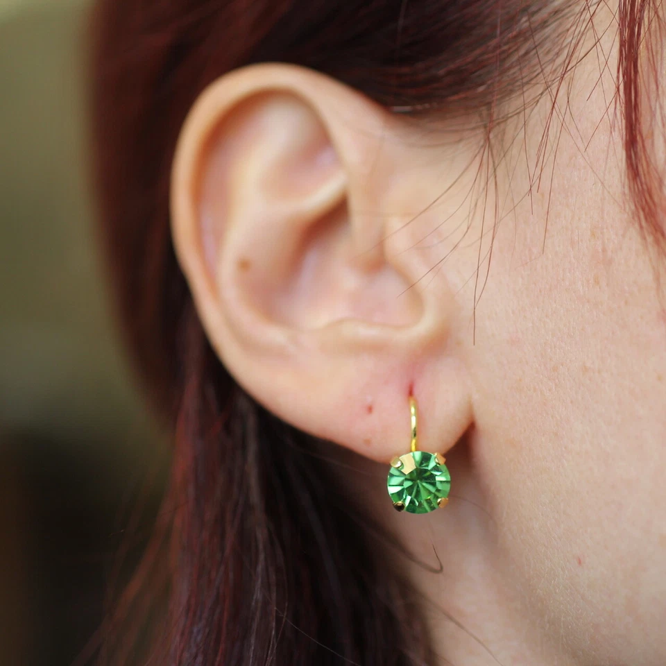 Elegante Swarovski Kristal Hängeohrringe,Tropfen Ohrringe, Edle Kristall Ohrhäng - Bild 3 von 4