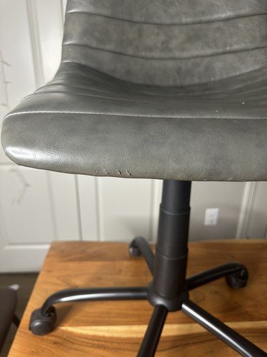 Furniture Zane Channeled Office Chair, Dark Grey S12 - Picture 5 of 16