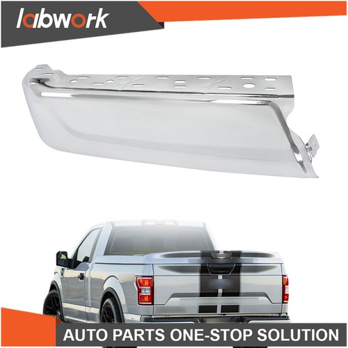 Labwork Left Chrome Rear Bumper End Set For 2021-23 Ford F-150 W/O Park Sensors - Picture 2 of 24