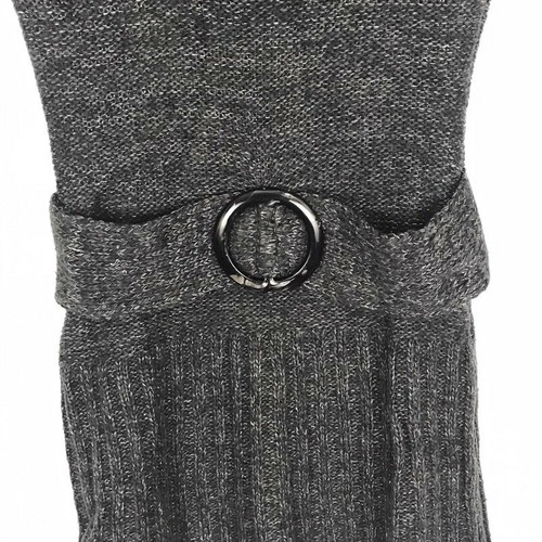 Love by Design Womens Sweater Size L Large Gray Metallic Short Sleeve Belted - Picture 5 of 6