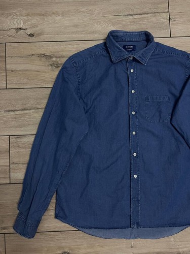 Lote de 6 Camisas Eton Camisa Algodón 46 XXL 18 Denim Contemporáneo Negro Clásico - Imagen 18 de 24