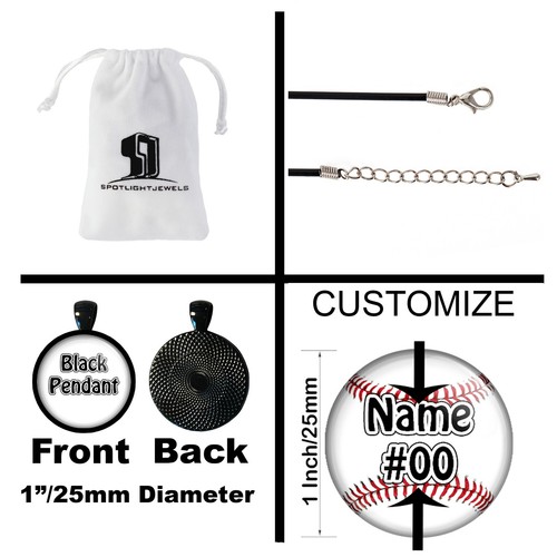 Boys Baseball Necklace Gift Personalized with Name/Number For Teams and Moms - Picture 36 of 65