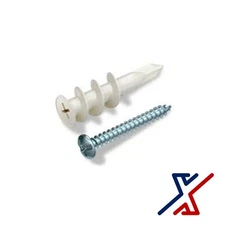 1/2" x 1-5/8" Plastic Drywall Anchor by X1 Tools (6 to 120 Anchors)