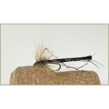 Black Daddy Long Legs Trout Flies, 12 Pack, Detached Body, Size 10, Fly Fishing