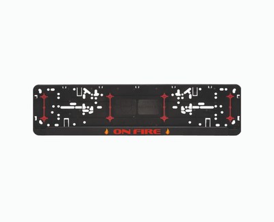 European License Number Plate Frame Holder Surround Wurth On fire