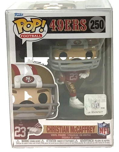 Funko Pop! NFL Football San Francisco 49ERS Christian McCaffrey #250 w/Protector