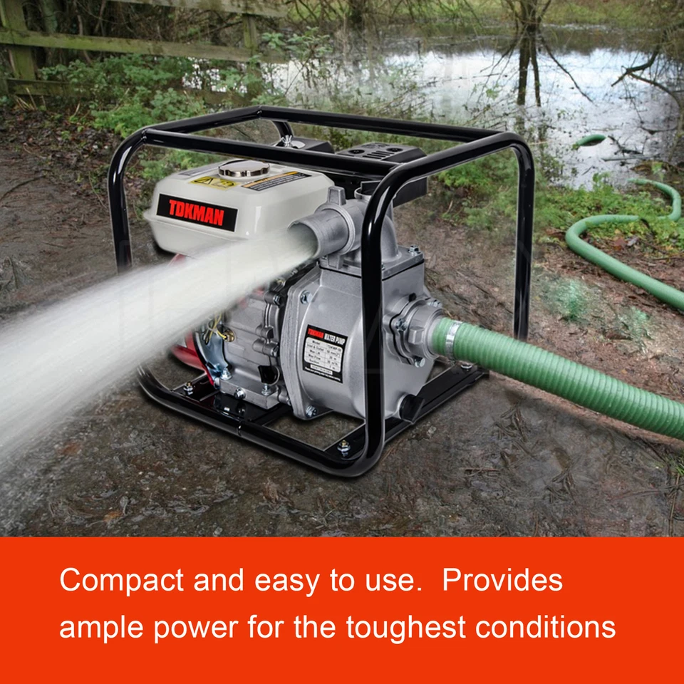 TDKMAN 3 Inch 3" Petrol High Flow Water Transfer Pump Fire Fighting Irrigation - image 2 of 4