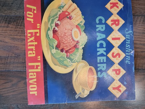 Sunshine crackers Krispy 1950s ? 60's? Store Vintage Ads Advertising Cardboard - Picture 8 of 15