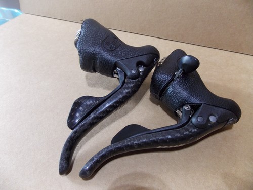 Palancas de cambio Campagnolo Record fibra de carbono 10 velocidades Ergopower bcb55 - Imagen 5 de 8