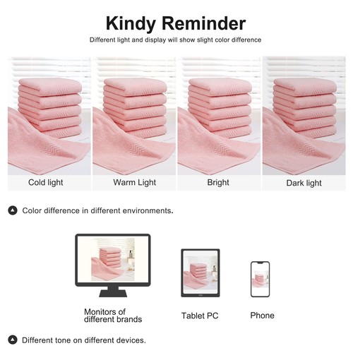 Ultra Soft Absorbent Bathroom Towel Hotel Towels Set 100% Plush Cotton Solid  - Bild 8 von 10