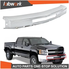 Labwork Chrome Steel Front Bumper Impact Face Bar For Chevy Silverado 1500 07-13