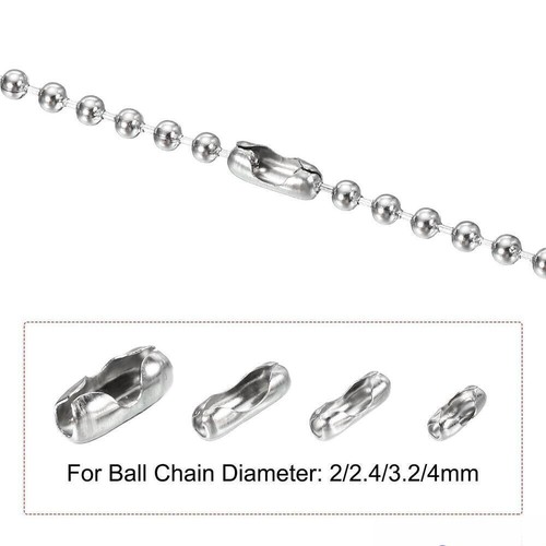 270Pcs Stainless Steel Ball Chain Connectors Replacement Clasps - Picture 3 of 5
