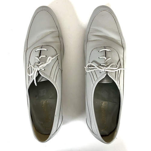 Men's VTG 1970s 1980s Grey Thom McAn Grey Gray Dress Shoes 12 D 70s 80s - Picture 9 of 9