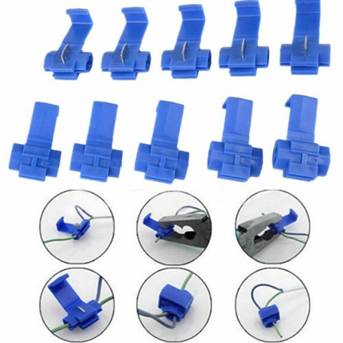 Lock Wire Electrical Cable Quick Splice Terminal Crimp Connectors 100Pcs - Picture 4 of 6