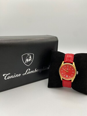 Tonino Lamborghini アナログ時計 レッドダイヤル Tonino Lamborghini Women's Watch Red Face with Diamond